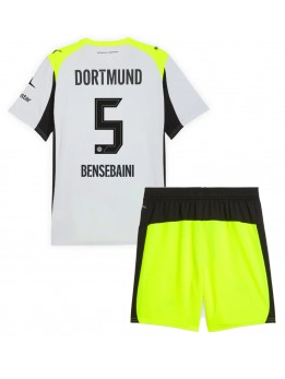 Borussia Dortmund Ramy Bensebaini #5 Replika Borta Kläder Barn 2025-26 Kortärmad (+ byxor)